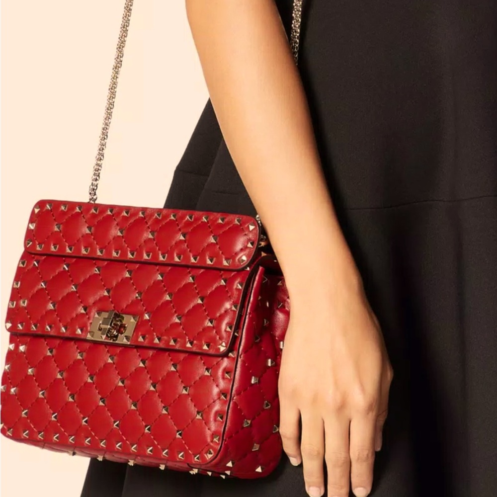 VALENTINO NAPPA ROCKSTUD SPIKE BAG - like new; used once.  Dust bag included.